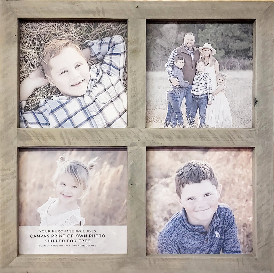 37x37 4 Pane Timberwood Photo Frame Panels